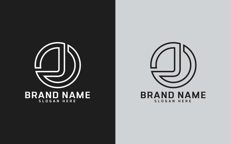 New Brand J letter Circle Shape Logo Design - TemplateMonster