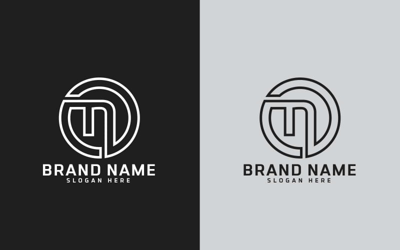 Nieuw merk N letter Circle Shape Logo Design