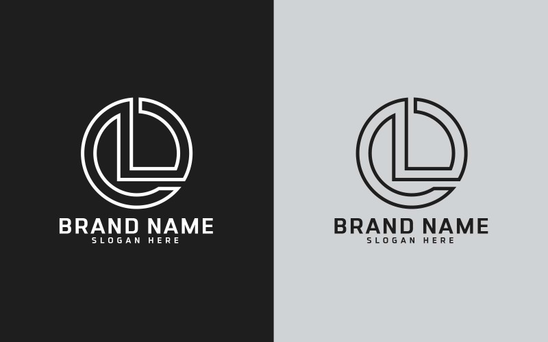 Nouvelle marque L lettre cercle forme Logo Design