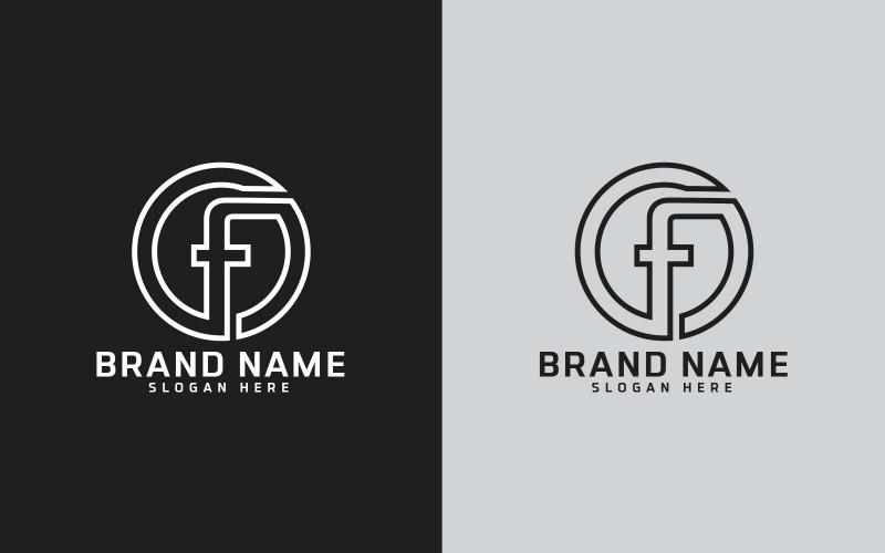 Nytt märke C-bokstav Cirkelformig logotypdesign - liten bokstav