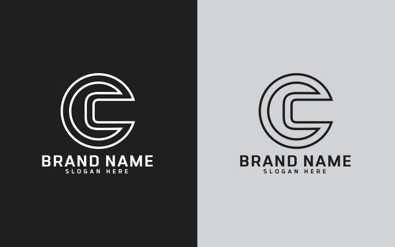 Nytt varumärke C-bokstav Cirkelform logotypdesign - varumärkesidentitet