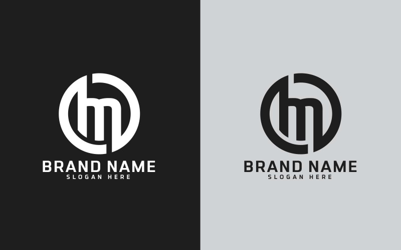 Značka M písmeno Circle Shape Logo Design - Malé písmeno