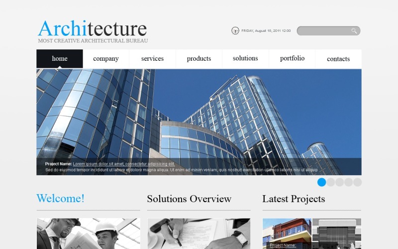 Architecture Website Template #35132 - TemplateMonster