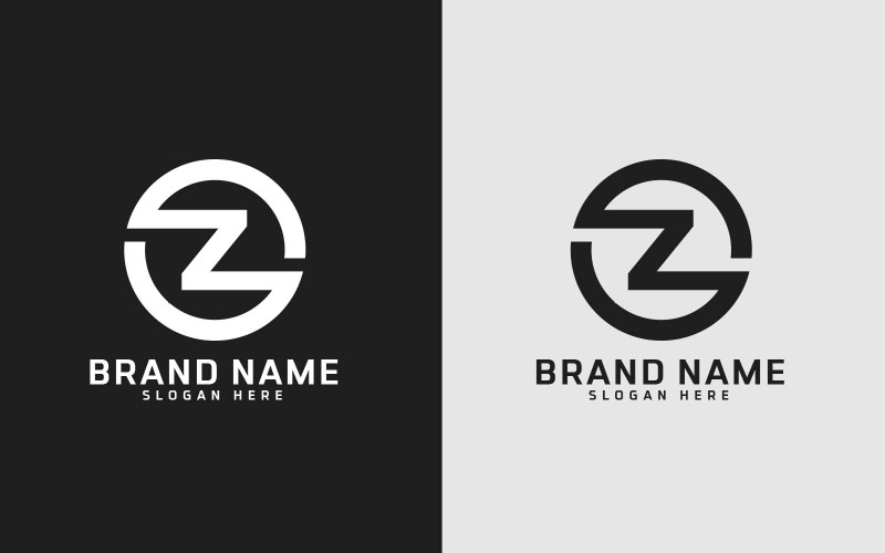 Création de logo en forme de cercle de lettre Z de marque - Identité de marque