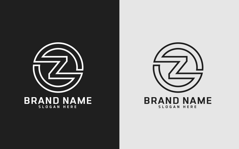 Marka Z harfi Daire Şekli Logo Tasarımı