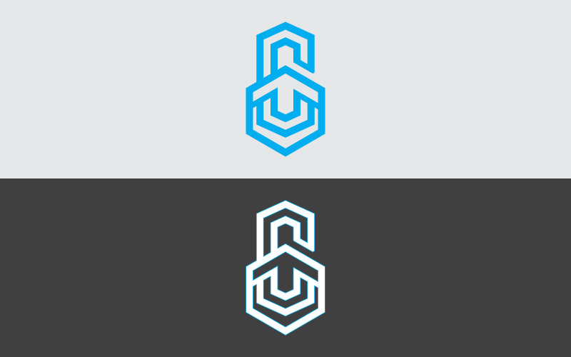 Modèle de conception de logo de monogramme d'entreprise simple