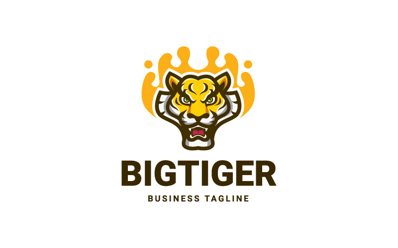 Modèle de logo Big & Brave Tiger