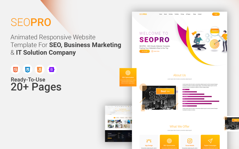 SPRO - Шаблон веб-сайту HTML для ІТ-рішень та SEO-послуг