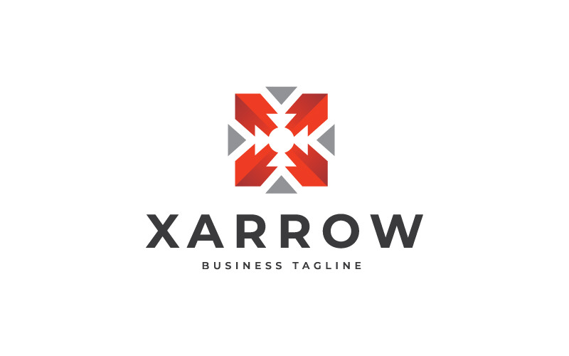 Xarrow - Plantilla de logotipo de letra X