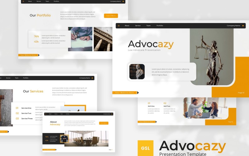 Advocazy — Plantilla de diapositivas de Google para defensores de la ley