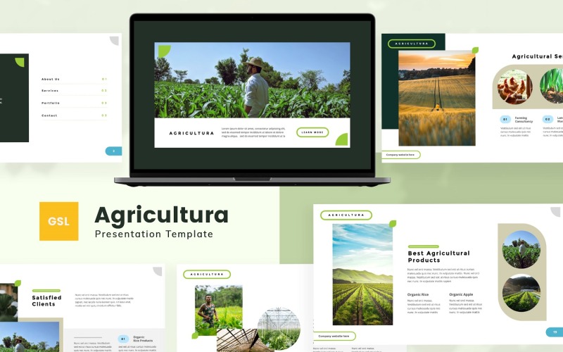 Agricultura - Landbouw Google Slides-sjabloon