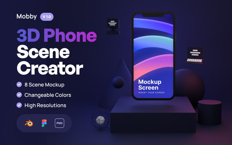 Mobby - Creador de escena de teléfono 3D