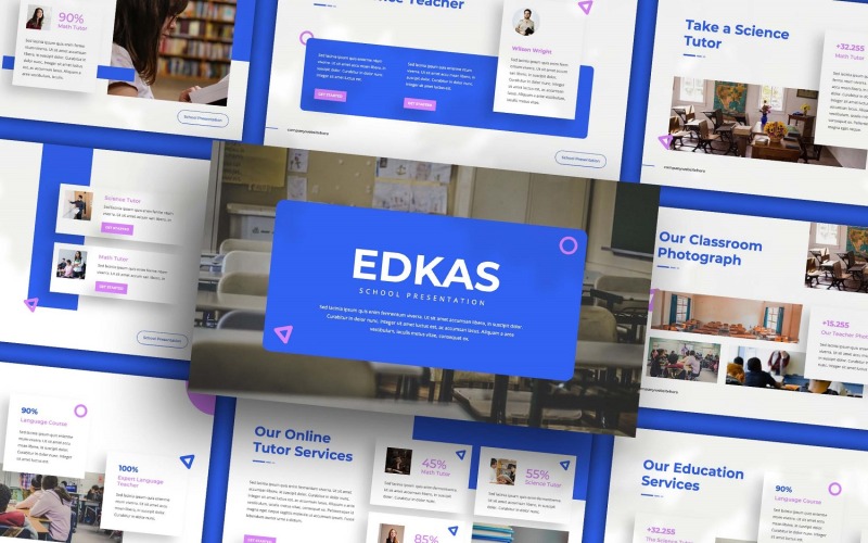 Edkas — Школьный шаблон Google Slides