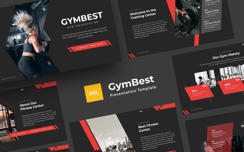Gymbest – Edzőterem Google Slides sablon