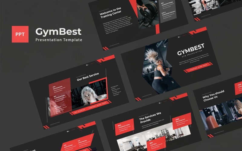 Gymbest — Modèle Powerpoint de salle de sport
