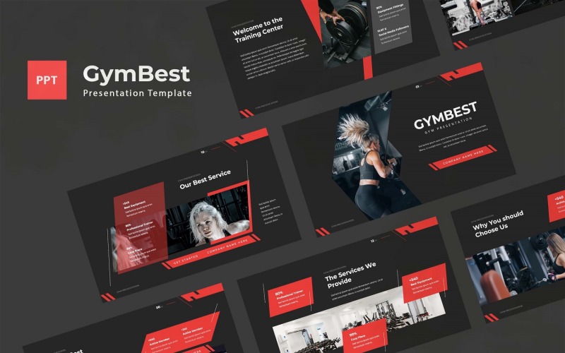 Gymbest — Powerpoint-mall för gym