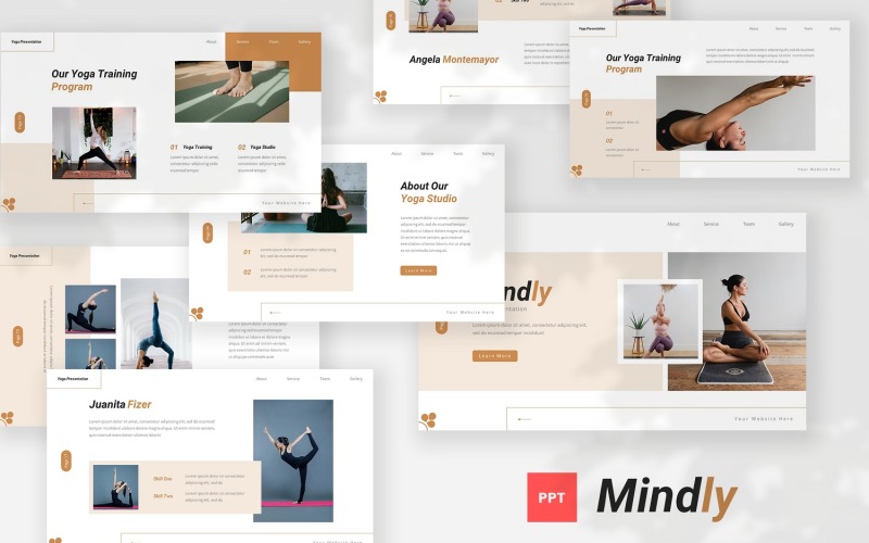 Mindly - Yoga Powerpoint-sjabloon