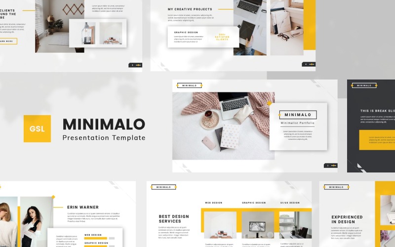 Minimalo — Minimal Portfolio Google Slides Mall