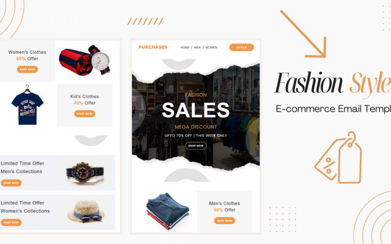 Saldi di moda - Modello di email per l'e-commerce