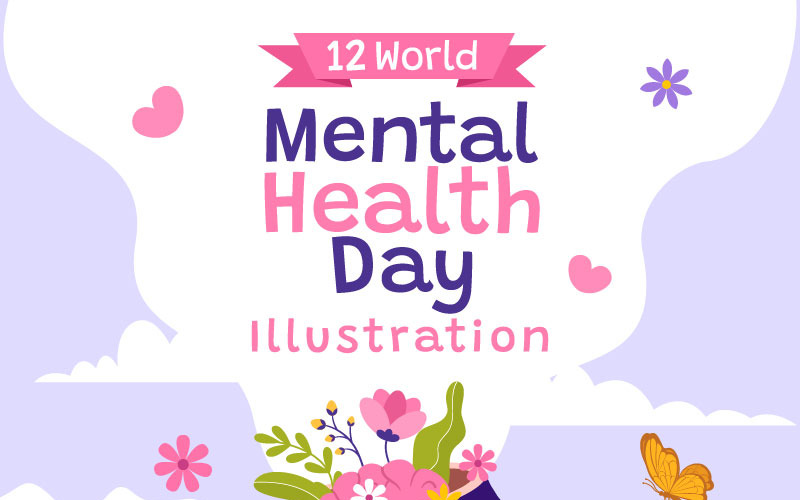 12 Illustration zum Welttag der psychischen Gesundheit
