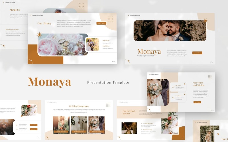 Monaya - PowerPoint-sjabloon voor bruiloften