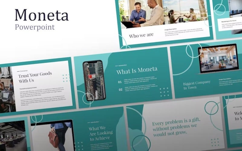 Moneta - Plantilla De PowerPoint De Finanzas