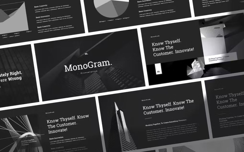 Monogram Simple Elegant Powerpoint Template