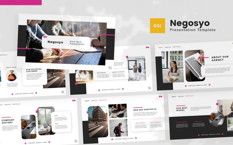 Negosyo - Pitch Deck Google Slides-sjabloon