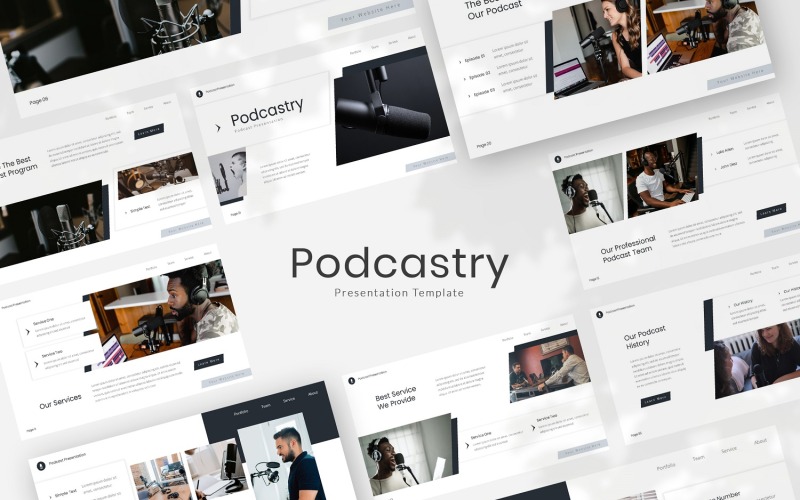 Podcastry — Podcast Google Slides-mall