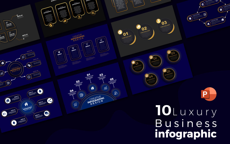 10 豪华商务信息图表模板| PowerPoint 模板