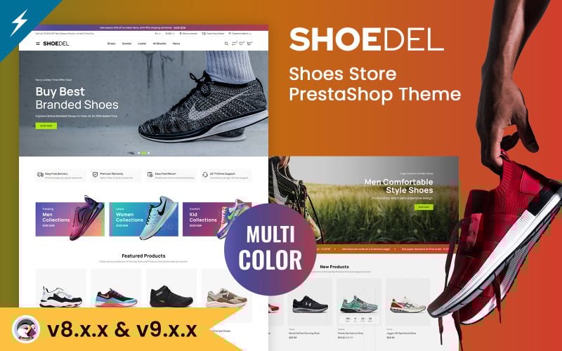 Shoedel - Negozio di scarpe e accessori Tema PrestaShop