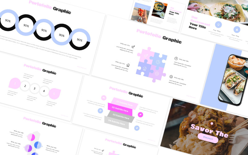 Скуштуйте шаблон Google Slides The Food