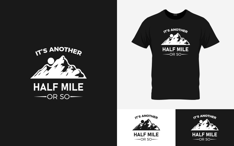 Typografie-Berg-T-Shirt-Design