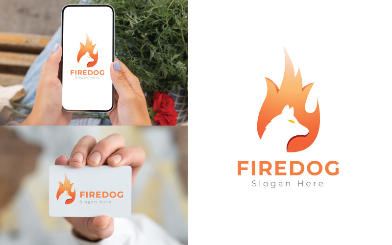 Creative Fire Dog Logo Template 351567 TemplateMonster