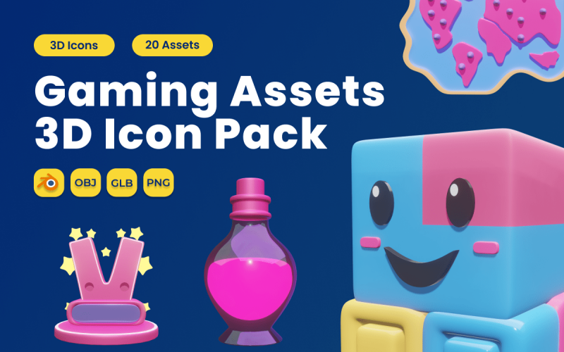 Gaming Asset 3D Icon Pack Band 2