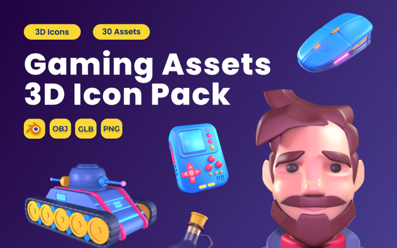 Набор иконок Gaming Asset 3D, том 3