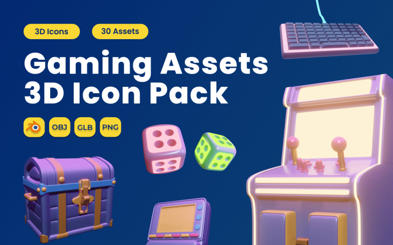 Pacote de ícones 3D de ativos de jogos Vol 1