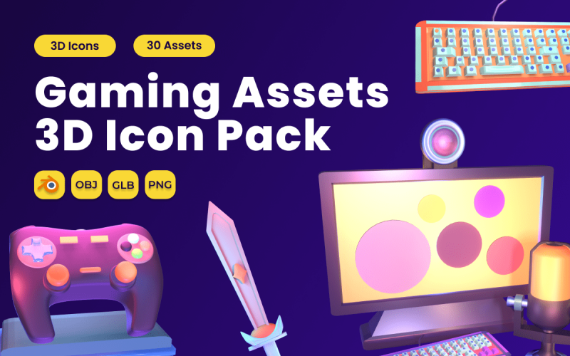Pacote de ícones 3D de ativos de jogos Vol 5