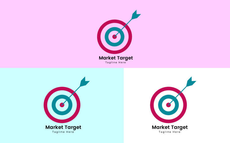Market Target üzleti logó sablon