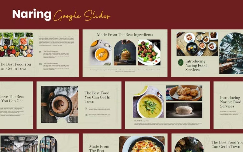 Наринг - кулинарный шаблон Google Slides
