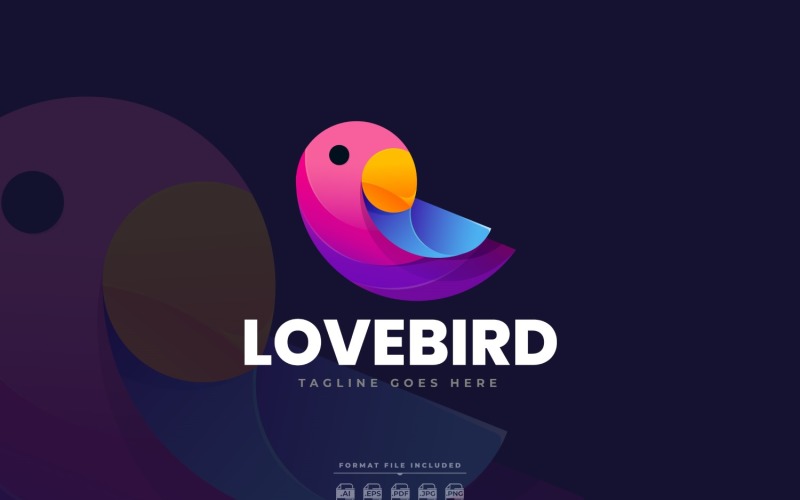 Disegno del modello del logo di Lovebird