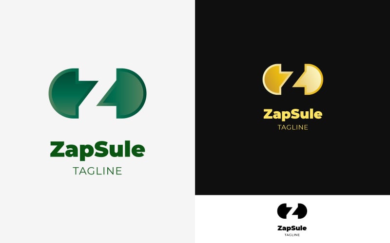 Z Letter Negative Space Logo Template FREE