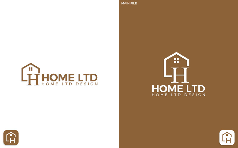 Branding House-logosjablonen, logo-ontwerp