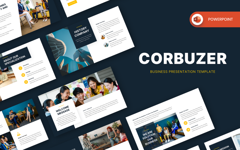 Corbuzer - бізнес шаблон PowerPoint