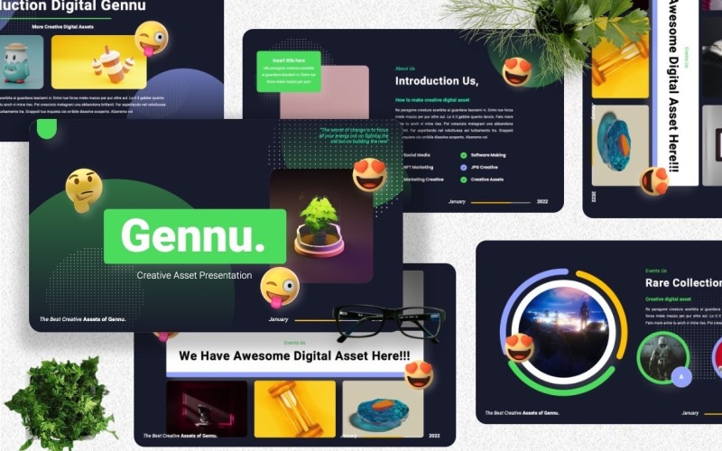 Gennu - Creatieve digitale Powerpoint-sjabloon