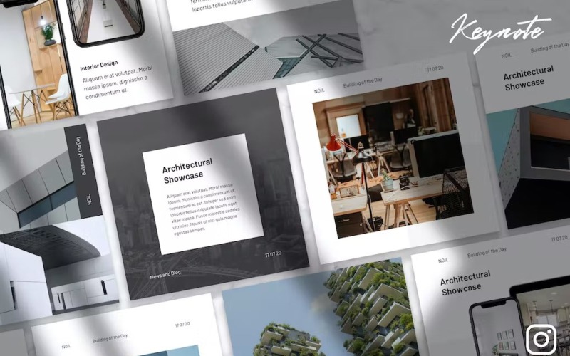 Klíčová poznámka Noil - Architecture Instagram Kit