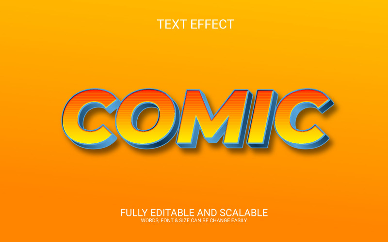Modèle d'effet de texte comique entièrement modifiable