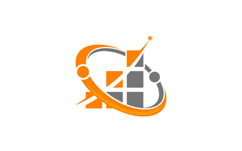 Modèle de logo de stratégie commerciale innovante