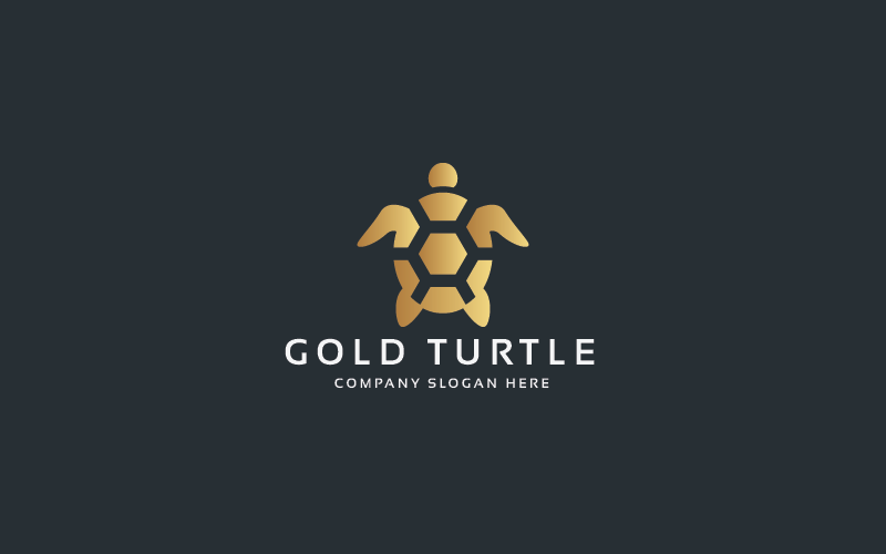 Plantilla de logotipo Gold Turtle Pro