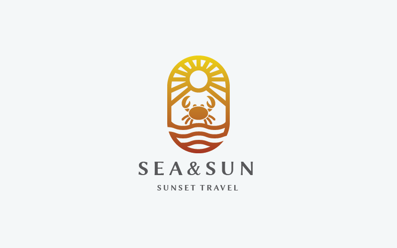 Шаблон логотипу Sea and Sun Pro